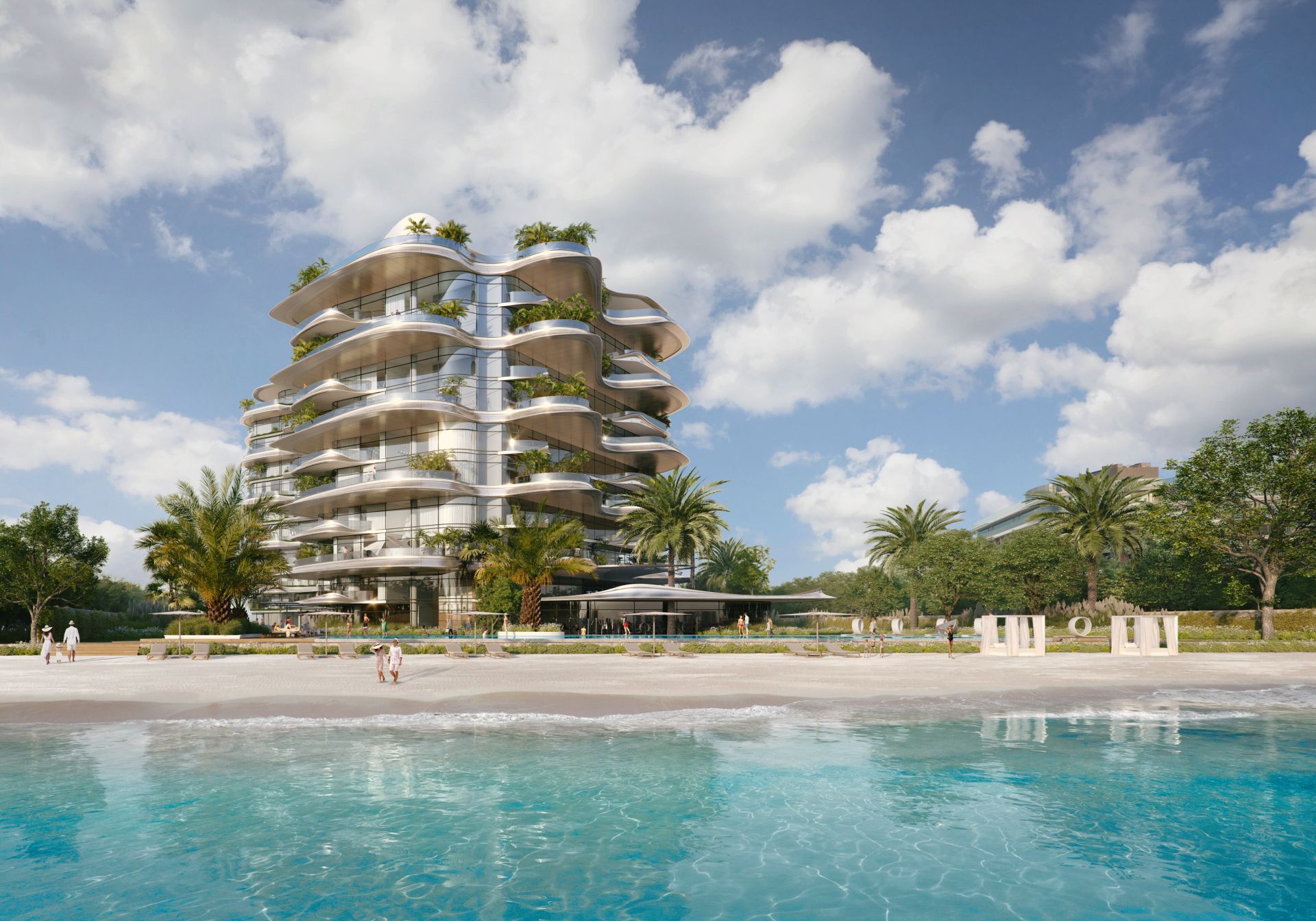 SLS Dubai residence building on beach front