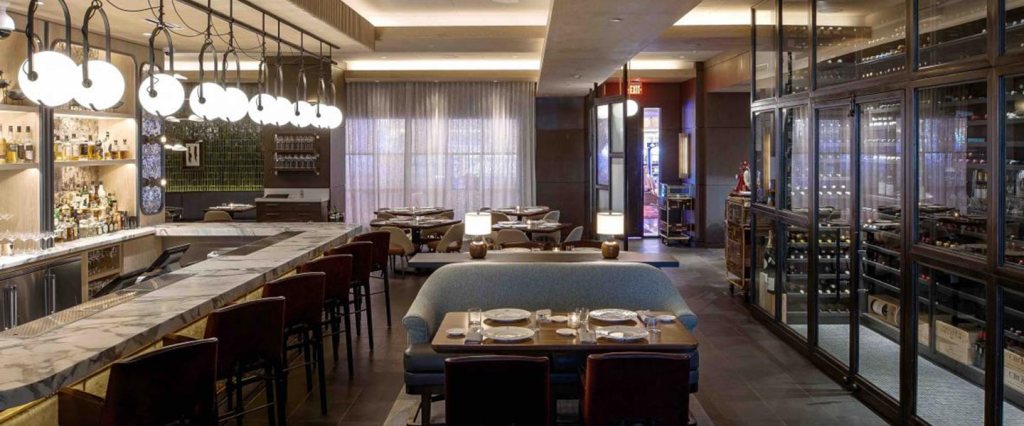 Interior of Carna restaurant in SLS Baha Mar with contemporary design