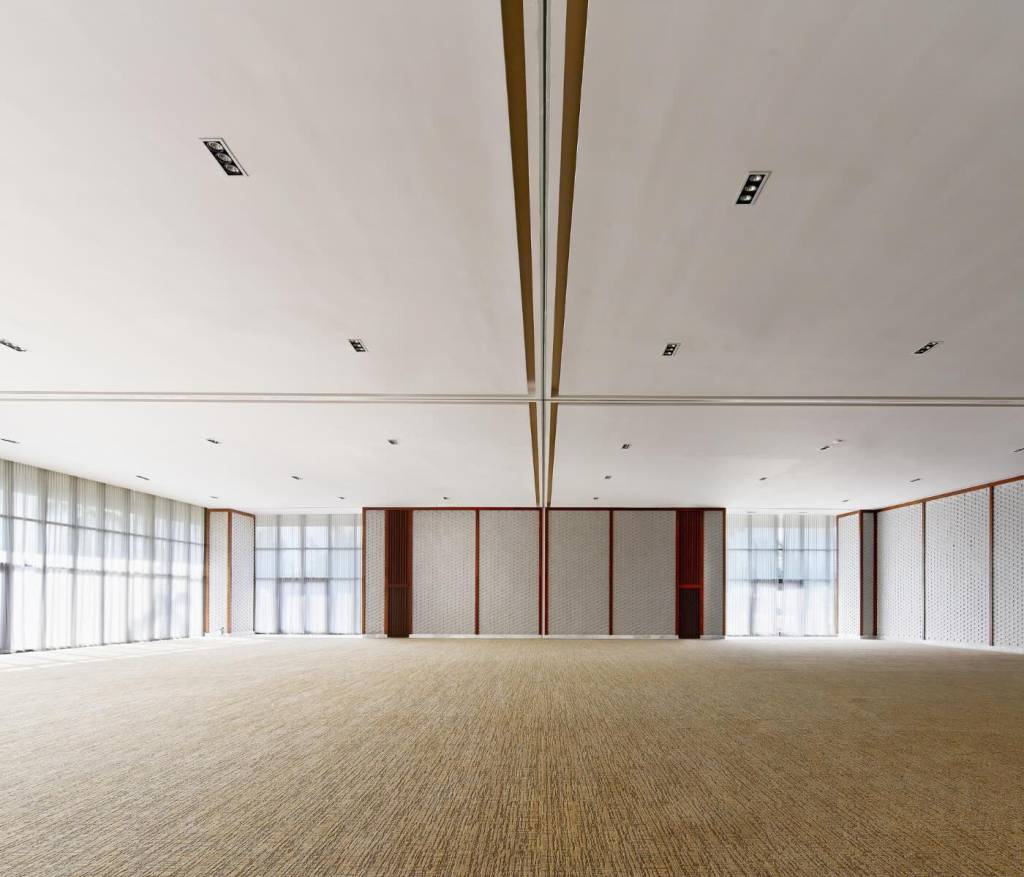 a ballroom at sls playa mujeres with natural light