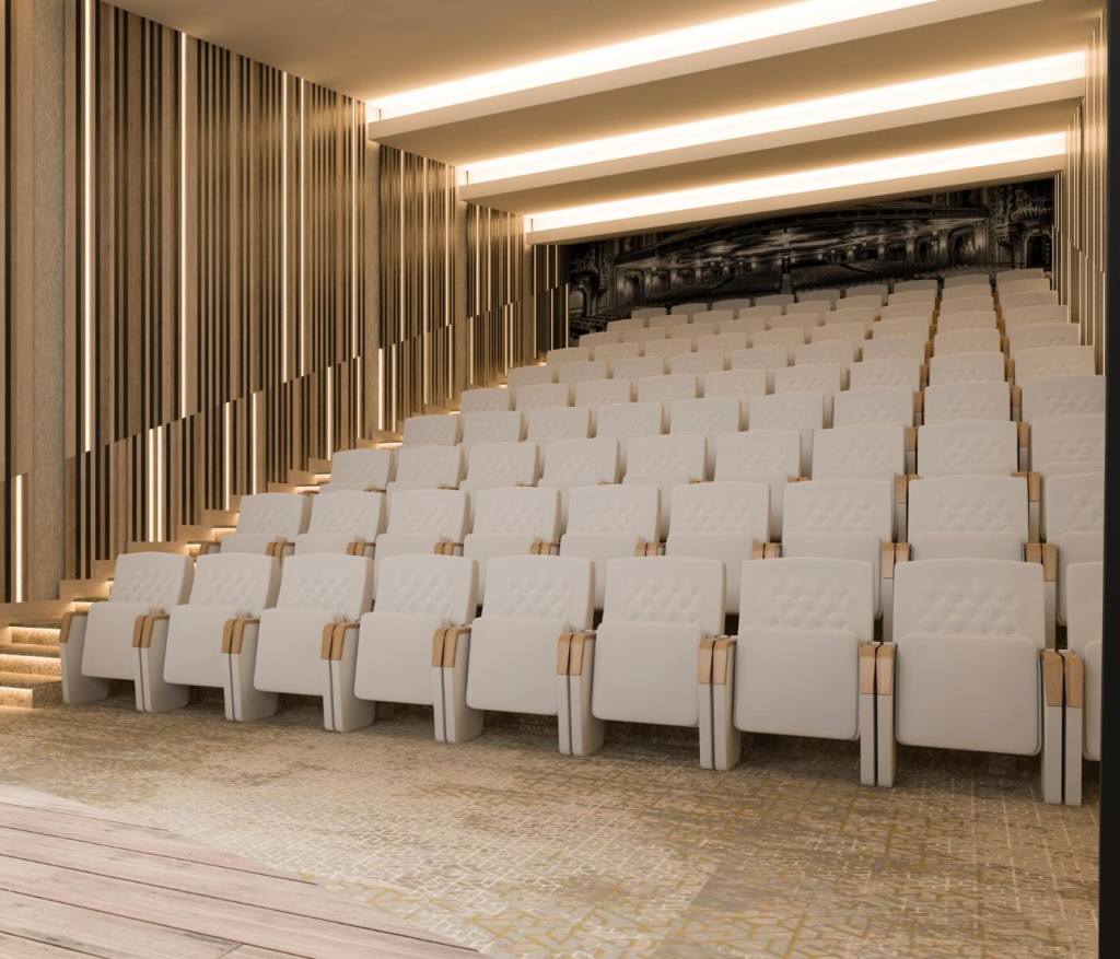 a large indoor theater with ample seating