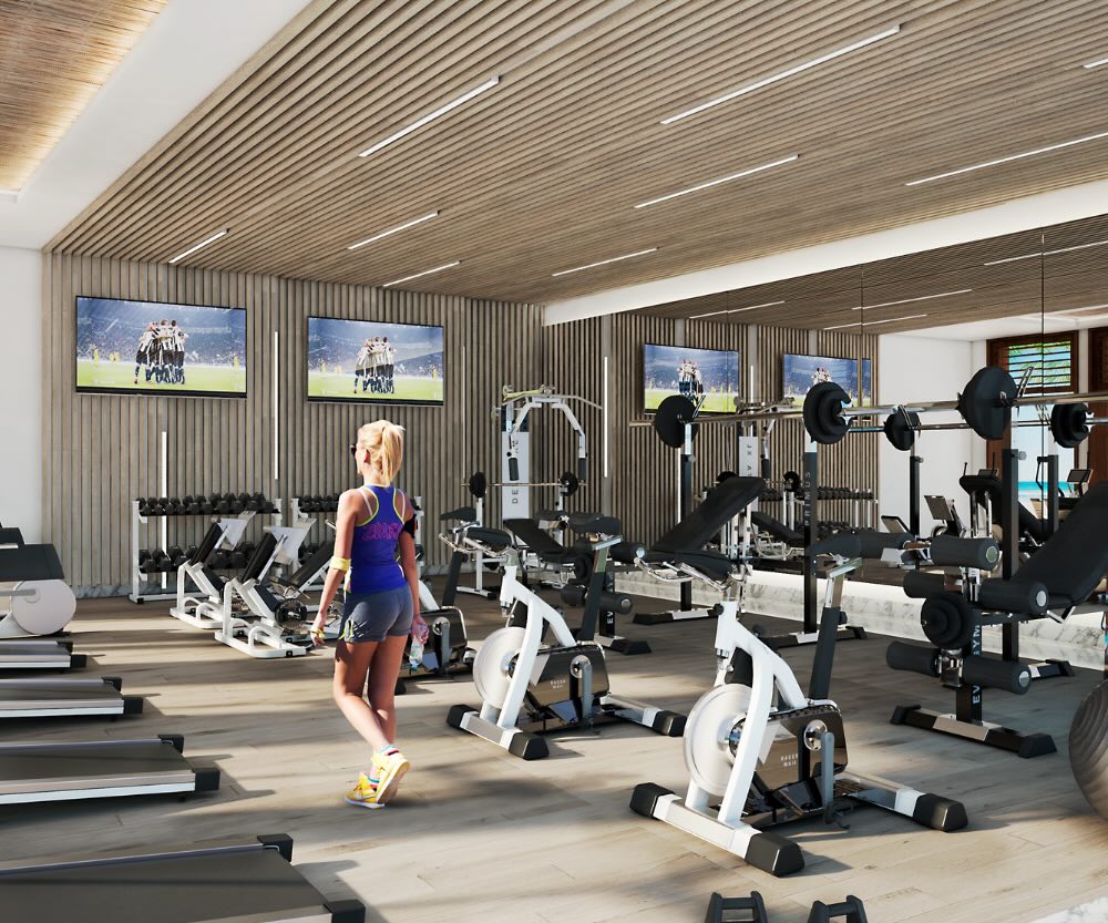 a state of the art fitness center with brand new equipment