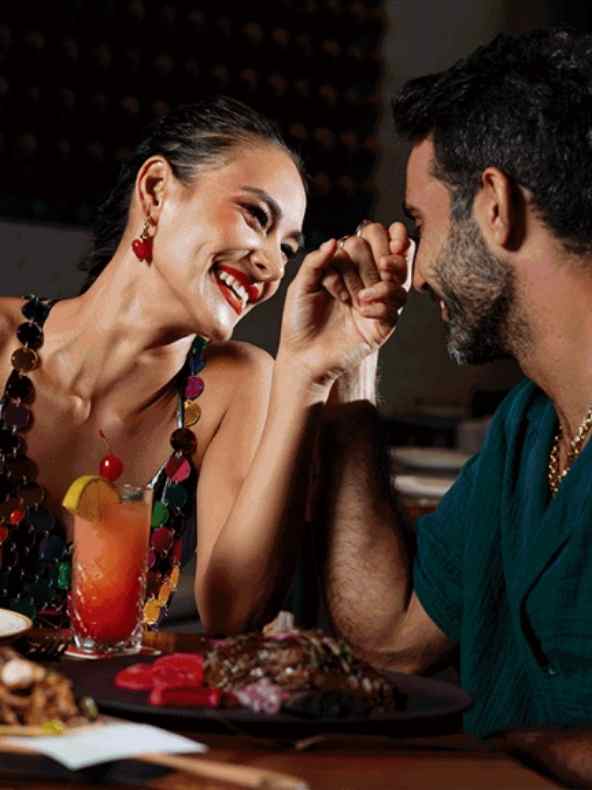 couple holding hands