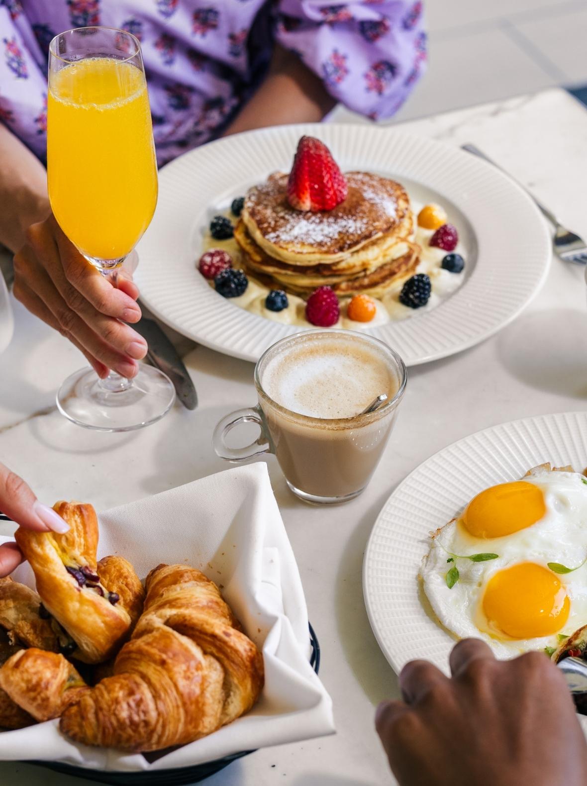 A brunch spread of delicious offerings at Bar Central