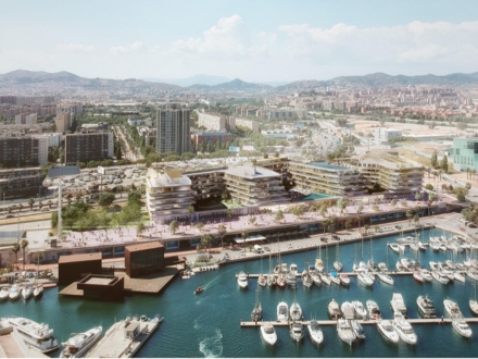 an aerial view of sls barcelona