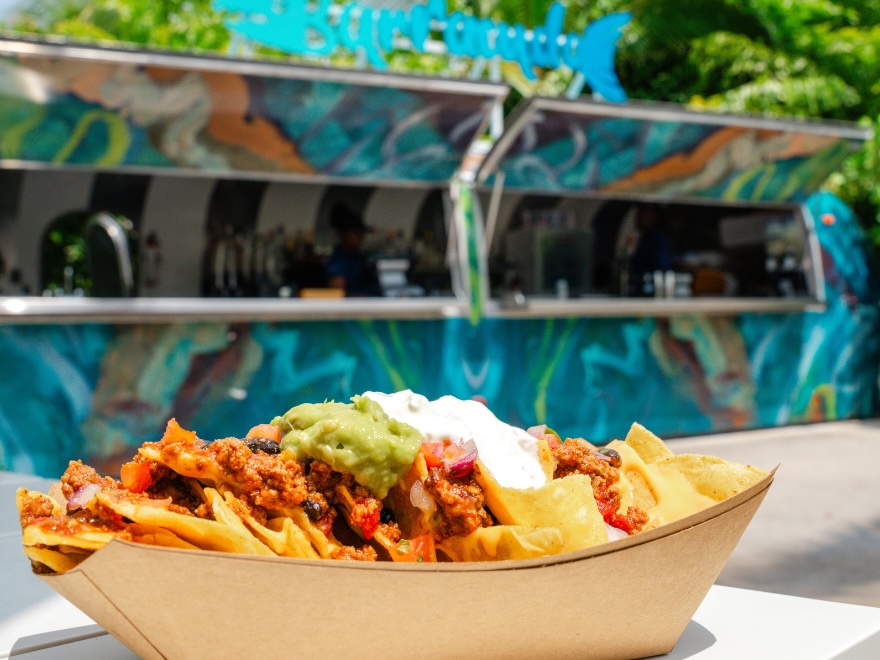 nachos from Barracuda at Baha Bay 