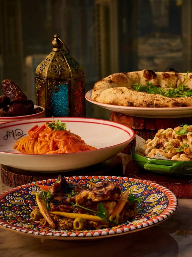 A collection of Ramadan dishes at Fi'lia Dubai