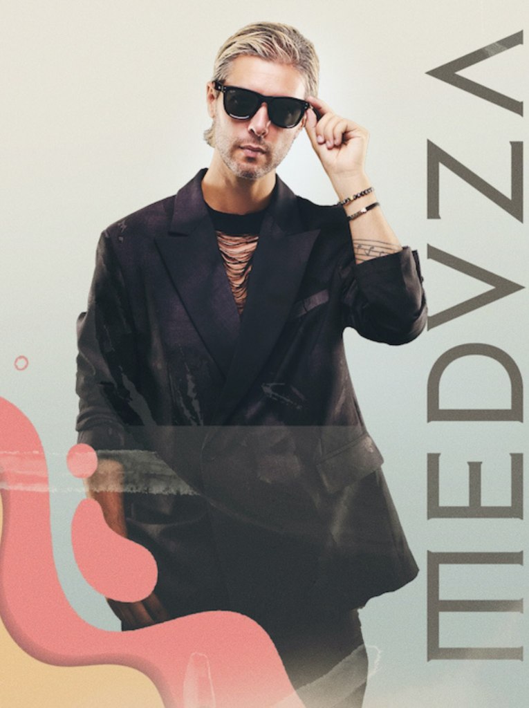 a poster promoting Meduza playing at Miami Music Week