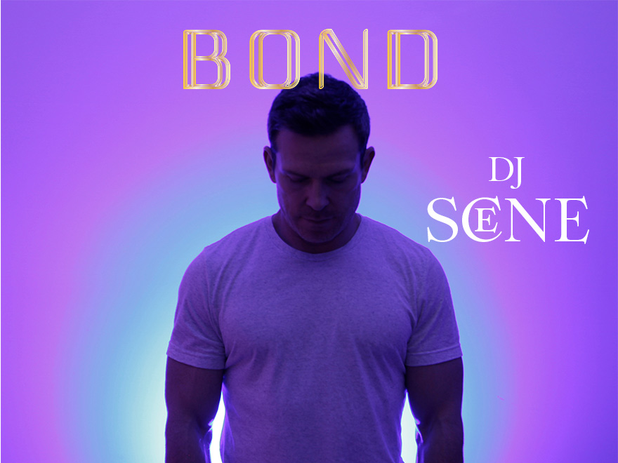 DJ Scene standing in front of a purple gradient background