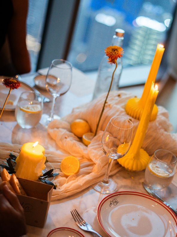 Candlelight dinner at Filia Dubai